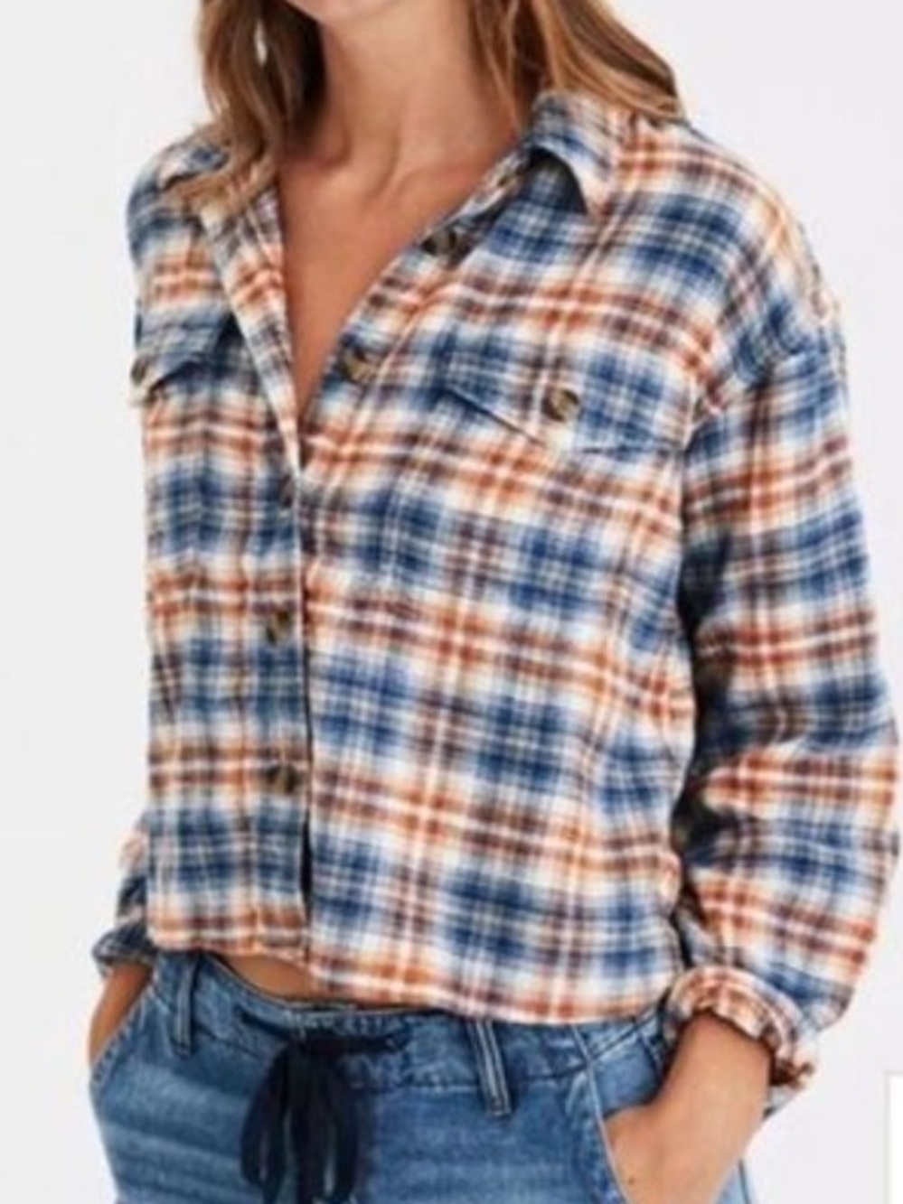3/$25 ✨ American Eagle Plaid Button Up Shirt XS